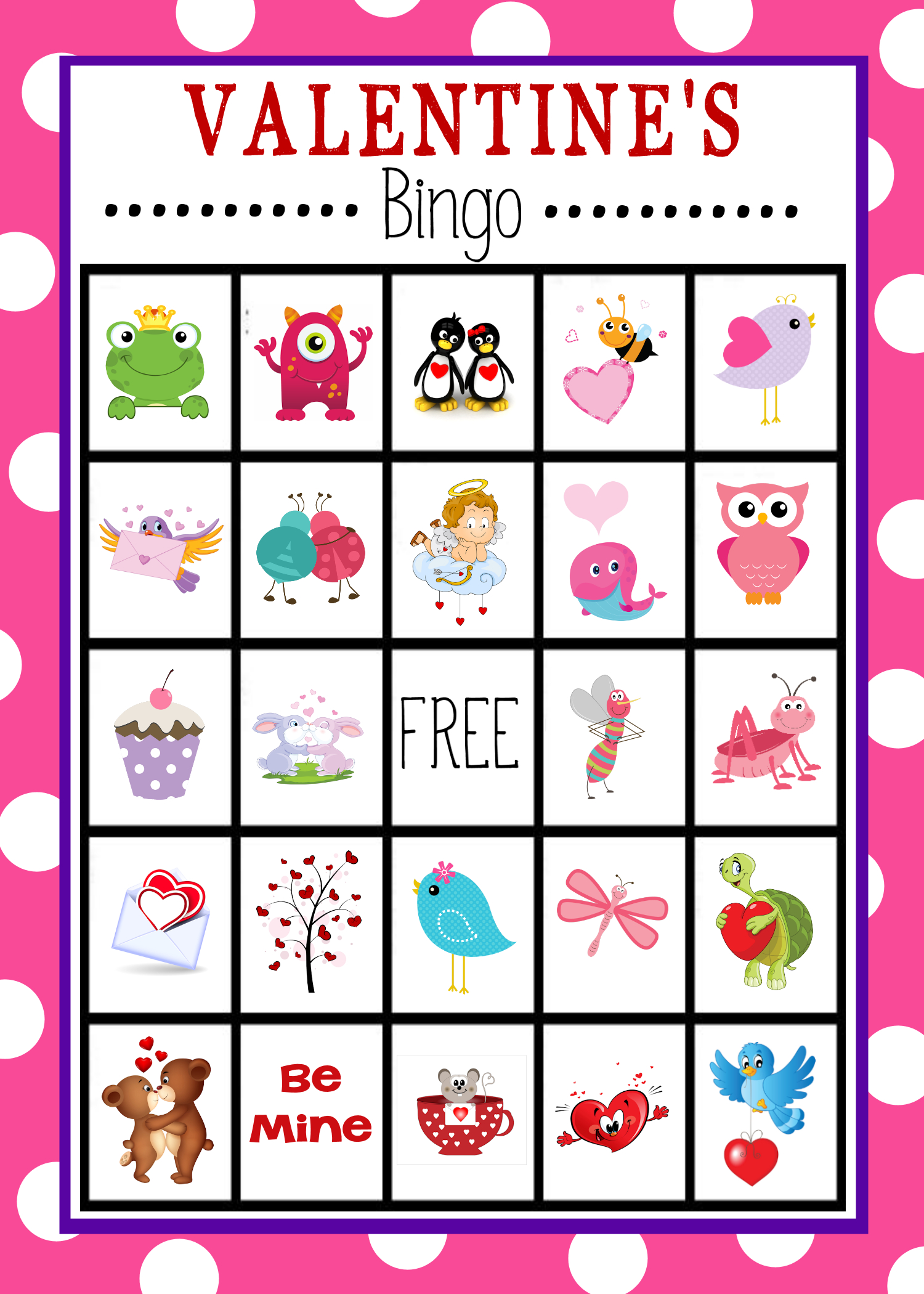 Valentine&amp;#039;s Bingo Game To Print &amp;amp; Play | Kid Stuff