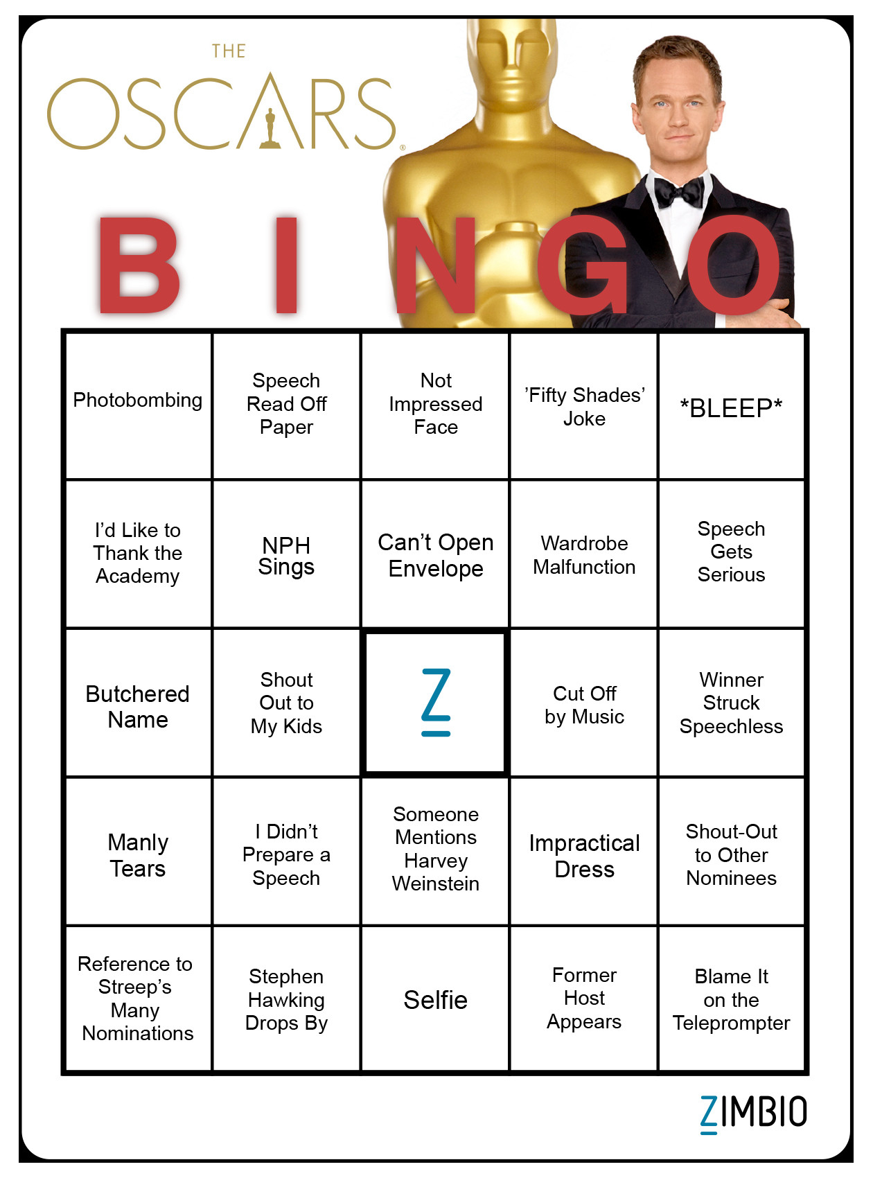 Want To Play Oscar Bingo? We&amp;#039;ve Got The Bingo Cards