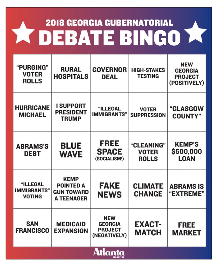 Printable Democrat Debate Bingo Cards 2019
