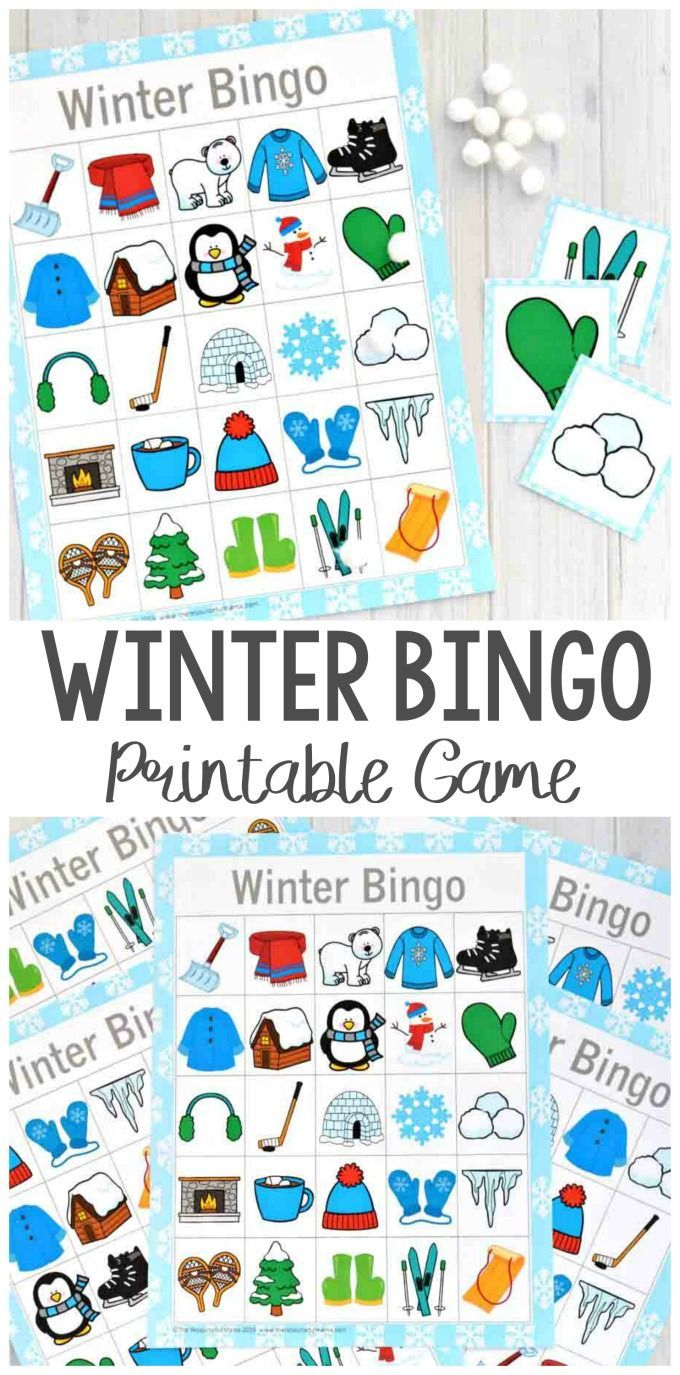 Winter Bingo Game | Bingo For Kids, Winter Crafts For Kids